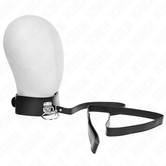 KINK - LAISSE À CLOUS 116 CM COLLIER AVEC SANGLE EN SIMILI CUIR 50 X 5 CM