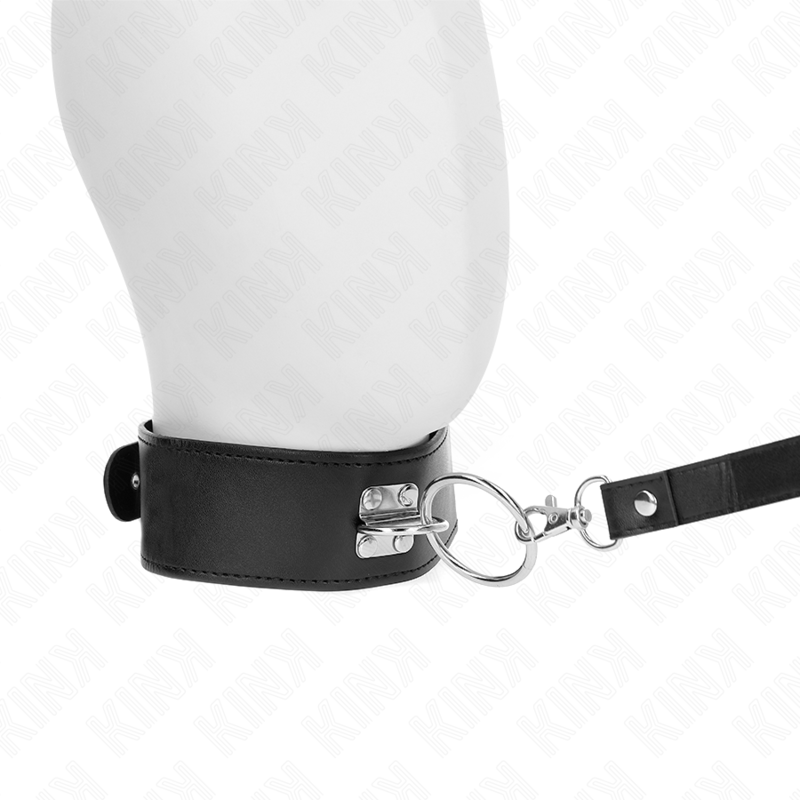 KINK - LAISSE À CLOUS 116 CM COLLIER AVEC SANGLE EN SIMILI CUIR 50 X 5 CM