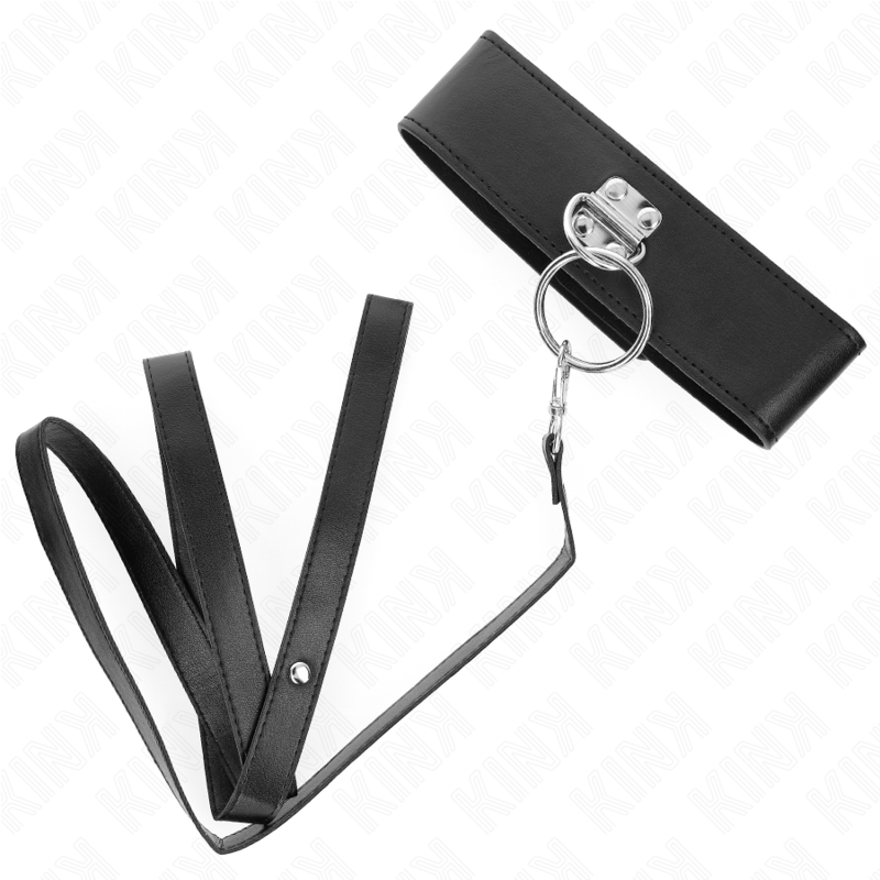 KINK - LAISSE À CLOUS 116 CM COLLIER AVEC SANGLE EN SIMILI CUIR 50 X 5 CM