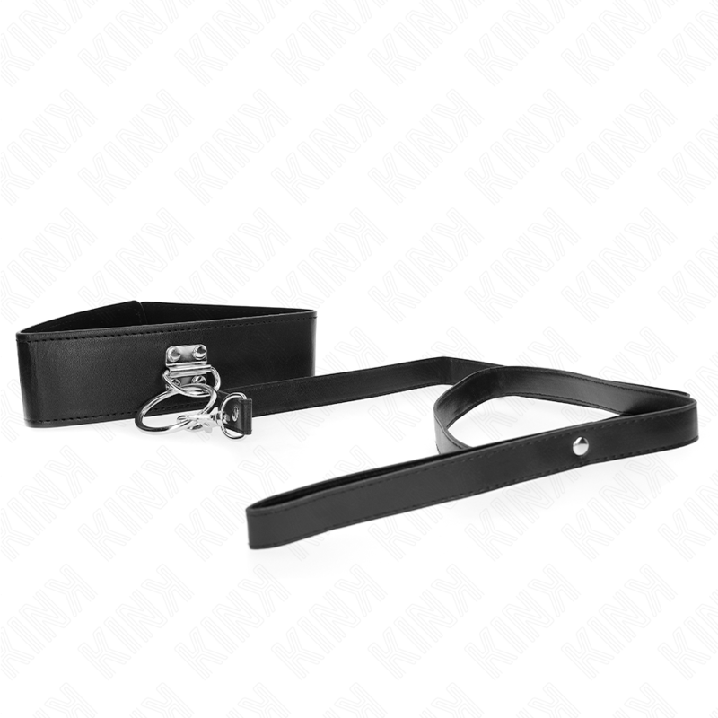 KINK - LAISSE À CLOUS 116 CM COLLIER AVEC SANGLE EN SIMILI CUIR 50 X 5 CM