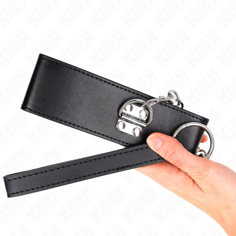 KINK - COLLIER AVEC CEINTURE 65 CM AVEC LARGE SANGLE NOIRE AJUSTABLE 33,5-41 CM X 5 CM