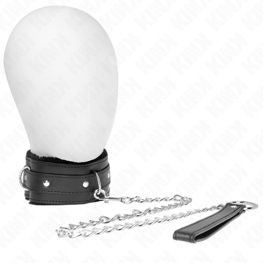 KINK - COLLIER AVEC LAISSE 65 CM AVEC RESTRICTIONS NOIR 36-42 CM X 5.5 CM