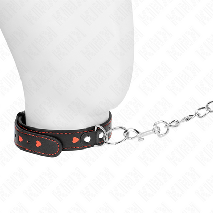 KINK - COLLAR CON CORREA 65 CM DETALLES DE CORAZÓN 52.5 X 2.5 CM