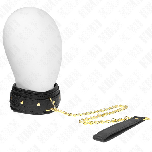 KINK - COLLIER AVEC SANGLE EN FAUX CUIR ÉPONGE MODÈLE 1 RÉGLABLE 37-54 CM X 3 CM
