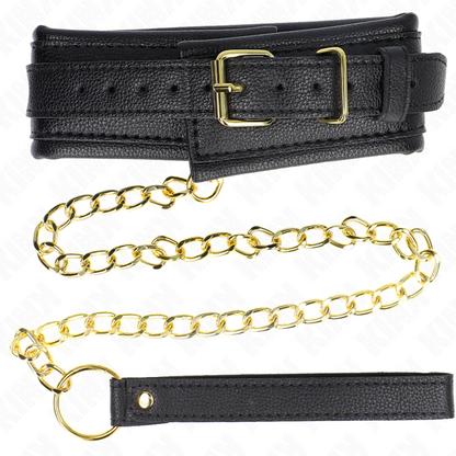 KINK - NECKLACE WITH SPONGE IMITATION LEATHER STRAP MODEL 1 ADJUSTABLE 37-54 CM X 3 CM