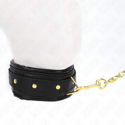 KINK - NECKLACE WITH SPONGE IMITATION LEATHER STRAP MODEL 1 ADJUSTABLE 37-54 CM X 3 CM