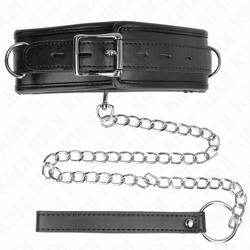 KINK - COLLAR CON TIRA DE PIEL SINTÉTICA TIPO ESPONJA MODELO 3 AJUSTABLE 37-54 CM X 3 CM