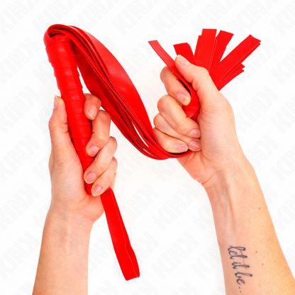 FOUET À LARGE QUEUE ROUGE KINK 48,5 CM