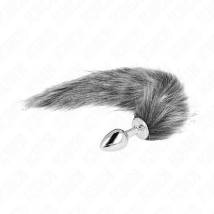 KINK - ANAL PLUG SIZE S 7 X 3 CM WITH SYNTHETIC TAIL 40 CM GREY