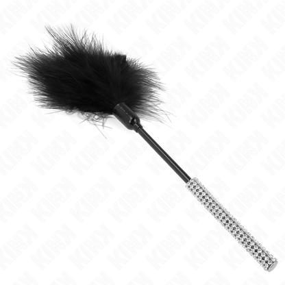 KINK - PLUMEAU À TITILLER AVEC POIGNÉE STRASS 27 CM