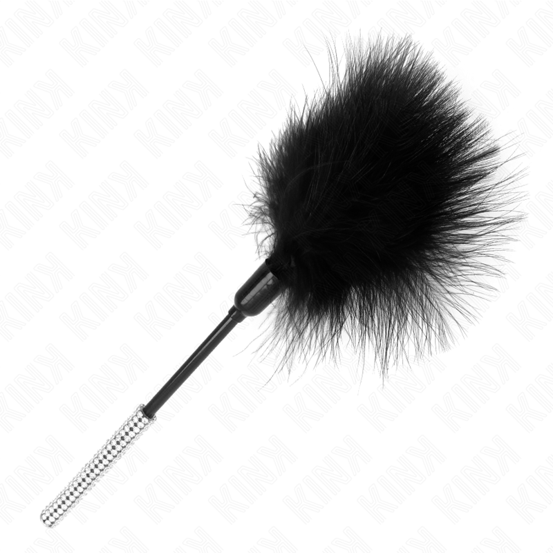 KINK - PLUMEAU À TITILLER AVEC POIGNÉE STRASS 27 CM