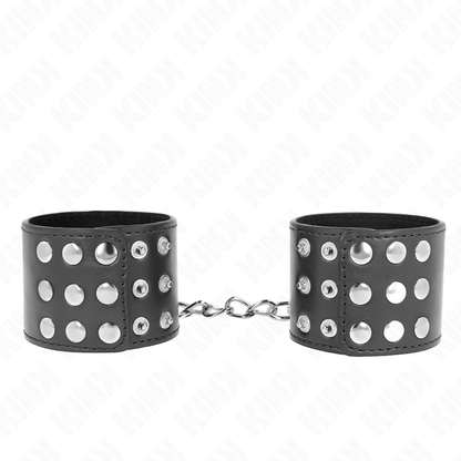 KINK - MENOTTES DE POIGNETS AVEC ATTACHE RAPIDE NOIR AJUSTABLE 19-24 CM X 5.5 CM