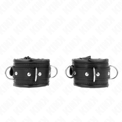 KINK - HEAVY WRIST RESTRAINTS WITH BLACK FUR LINED ADJUSTABLE 20-30 CM X 6 CM