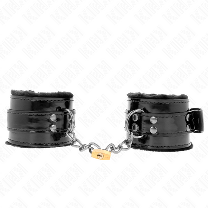 KINK - MENOTTES LÉGÈRES DE POIGNET AVEC SERRURE EN CUIVRE, AJUSTABLES 17-29 CM X 5.5 CM