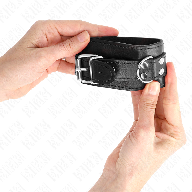 KINK - LIENS DE POIGNETS SIMPLES AJUSTABLES NOIRS 20-23 CM X 5.5 CM