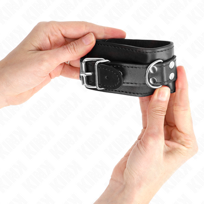 KINK - LIENS DE POIGNETS SIMPLES AJUSTABLES NOIRS 20-23 CM X 5.5 CM