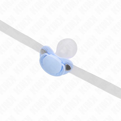 KINK - LIGHT BLUE PACIFIER SHAPED GAG 5.5 x 4 CM ADJUSTABLE 43-60 CM