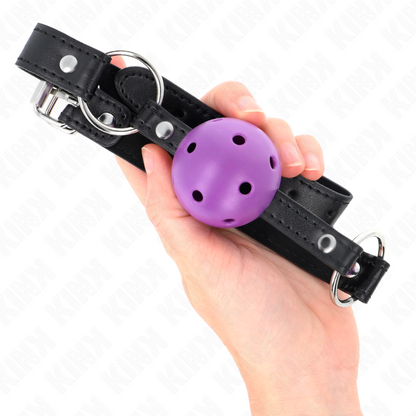 KINK - MORDIDA HUECA DURA MORADA 4.5 CM GAG 63.5 X 2 CM