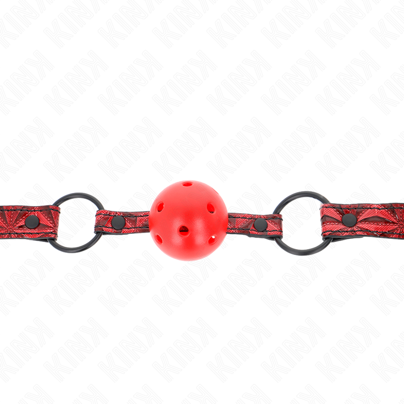 KINK - MORDAZA DE BOLA CON PATRÓN DE DIAMANTE 4,5 CM MODELO 1 64,5 CM AJUSTABLE 42-60 CM