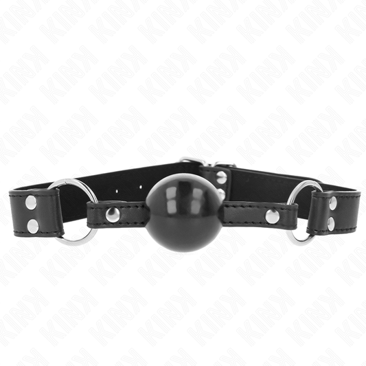 KINK - BÂILLON BOULE SOUPLE ET SOLIDE 4 CM AVEC SANGLE SIMILICUIR 62 x 2,5 CM RÉGLABLE 42-58 CM