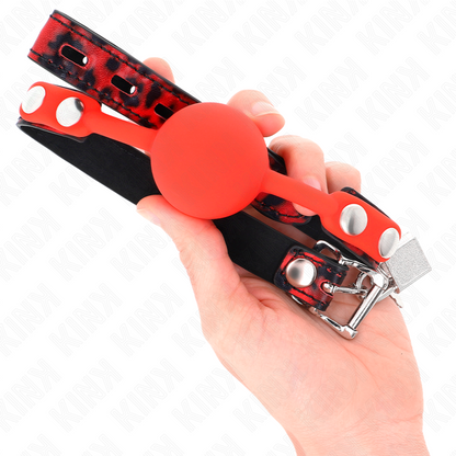 KINK - Bâillon en silicone modèle 2 de 4 cm avec sangle de 60 x 2 cm