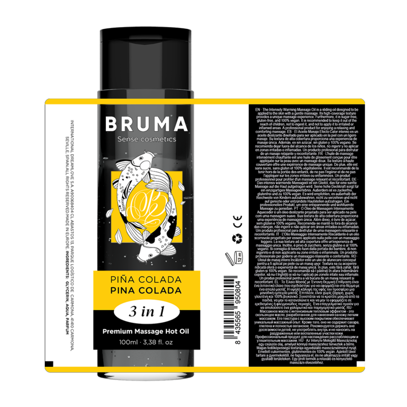 BRUMA - PREMIUM MASSAGE HOT OIL PINA COLADA 3 IN 1 - 100 ML