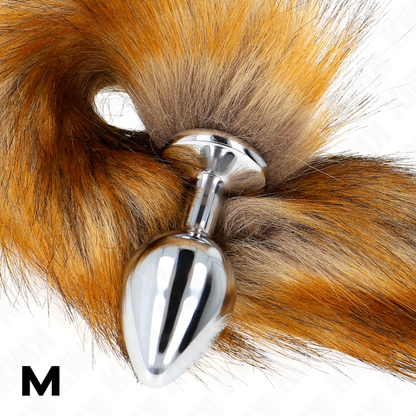 KINK - ANAL PLUG SIZE M 8 X 3.5 CM WITH SYNTHETIC TAIL 40 CM BROWN