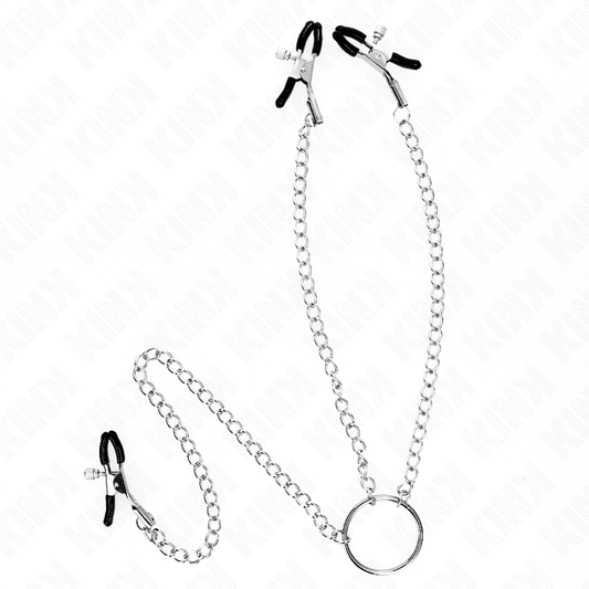 KINK - ABRAZADERAS PARA PEZONES Y CLÍTORIS CON CADENA, MODELO 0