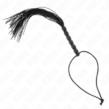 KINK - MINI LÁTIGO DE SILICONA CON 6 CUENTAS NEGRAS 26 CM