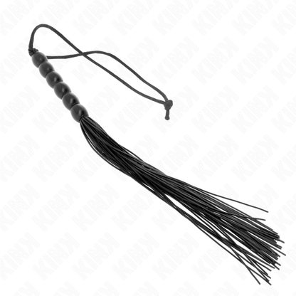 KINK - MINI LÁTIGO DE SILICONA CON 6 CUENTAS NEGRAS 26 CM
