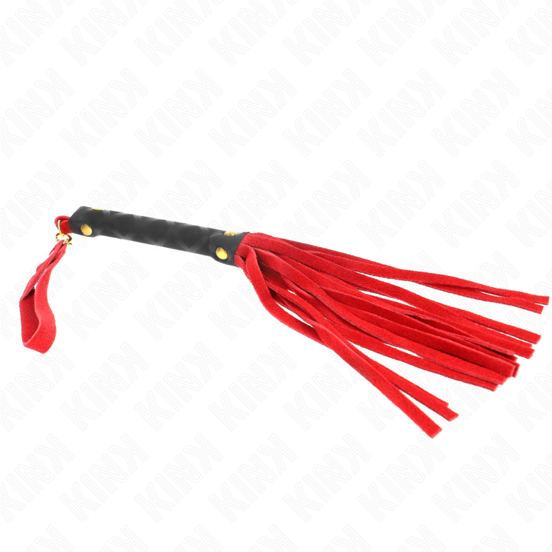 KINK - MINI-FOUET EN DAIM ROUGE 30 CM