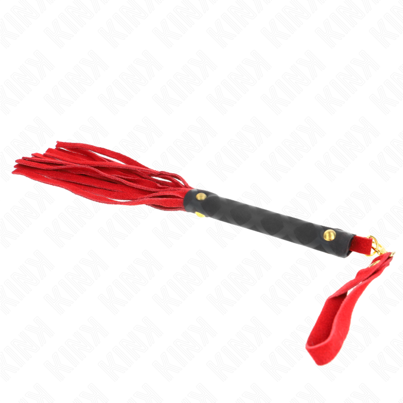 KINK - MINI-FOUET EN DAIM ROUGE 30 CM