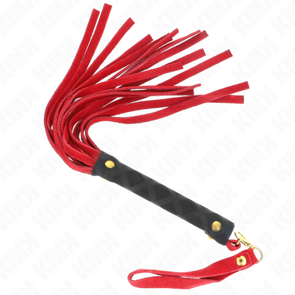 KINK - MINI-FOUET EN DAIM ROUGE 30 CM
