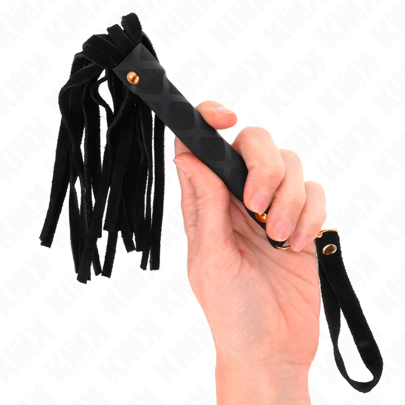 KINK - MINI FOUET SUÈDE NOIR 30 CM