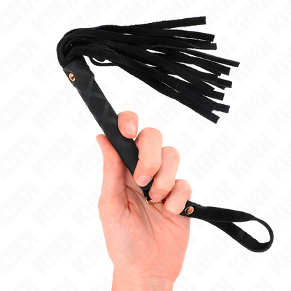 KINK - MINI FOUET SUÈDE NOIR 30 CM