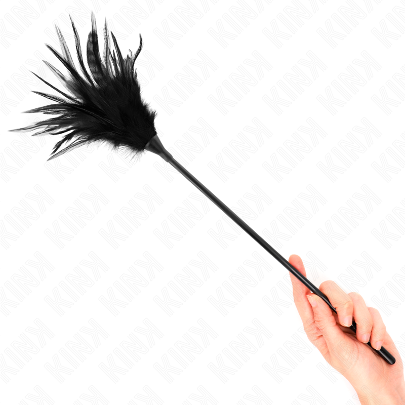 KINK - PLUMERO DE COSQUILLAS NEGRO MÚLTIPLE 45 CM
