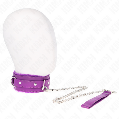 KINK - COLLIER AVEC LAISSE 65 CM AVEC RESTRICTIONS VIOLET 36-42 CM X 5.5 CM