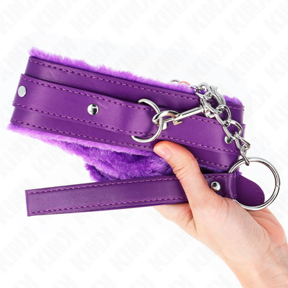 KINK - COLLIER AVEC LAISSE 65 CM AVEC RESTRICTIONS VIOLET 36-42 CM X 5.5 CM