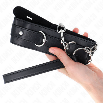 KINK - COLLIER AVEC CEINTURE 65 CM AVEC SANGLE NOIRE 54 X 4,5 CM