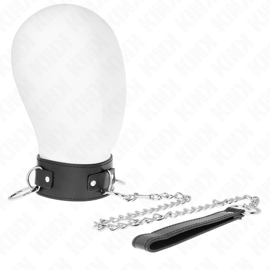 KINK - COLLIER AVEC LAISSE 65 CM MODÈLE 3 ANNEAUX 2 RÉGLABLES 36-43 CM X 5 CM