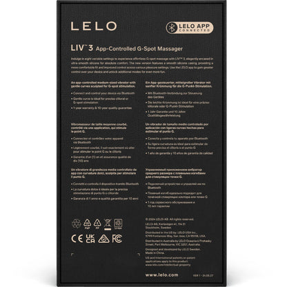 LELO - STIMULATEUR DU POINT G LIV™ 3 BLEU