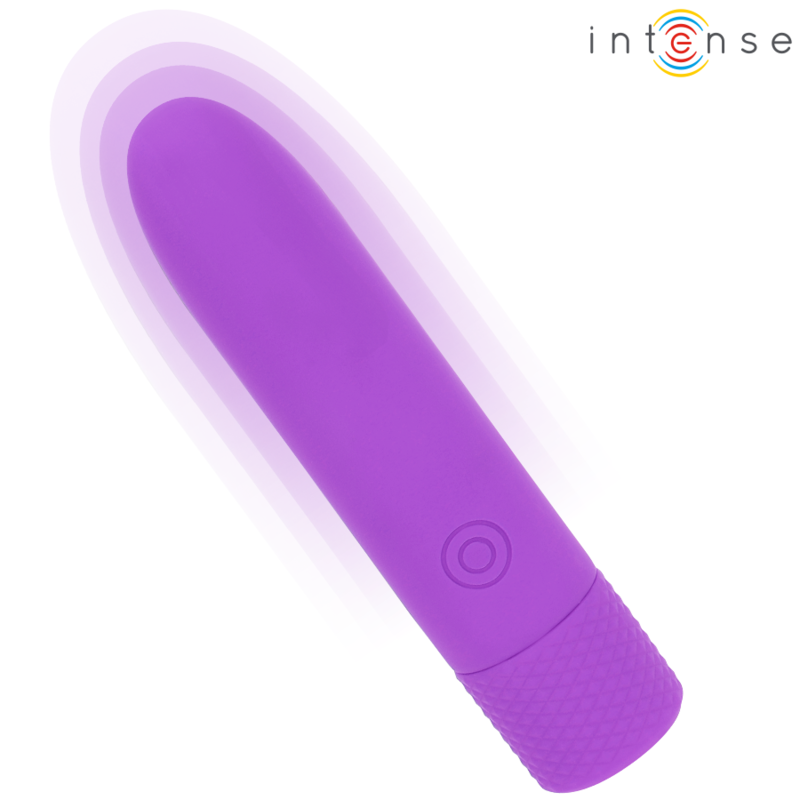 INTENSE - SYMONE VIBRADOR TIPO BALA RECARGABLE POR USB 8 VIBRACIONES MORADO 10 X 2.2 CM