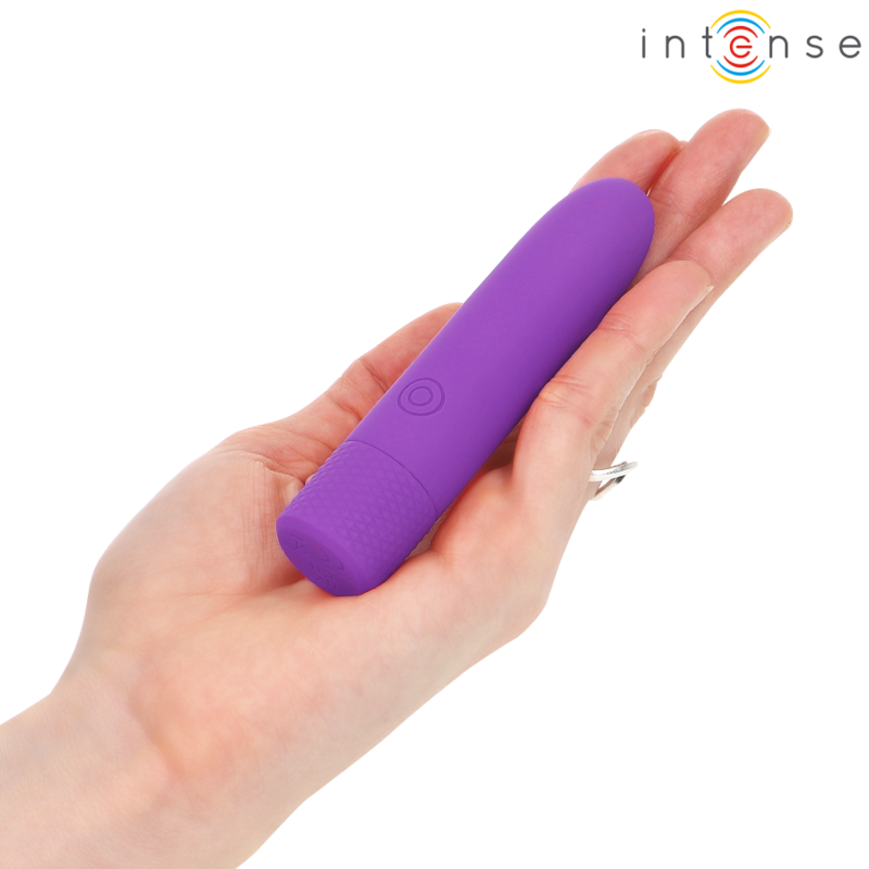 INTENSE - SYMONE VIBRADOR TIPO BALA RECARGABLE POR USB 8 VIBRACIONES MORADO 10 X 2.2 CM