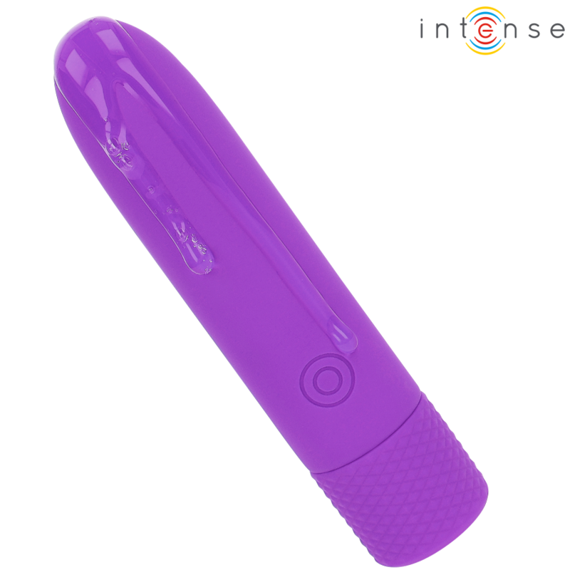 INTENSE - SYMONE VIBRADOR TIPO BALA RECARGABLE POR USB 8 VIBRACIONES MORADO 10 X 2.2 CM