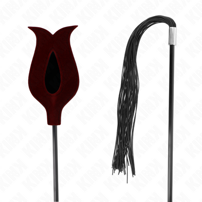 KINK - LÁTIGO DE BORLAS DE SILICONA CON FORMA DE ROSA 45 CM