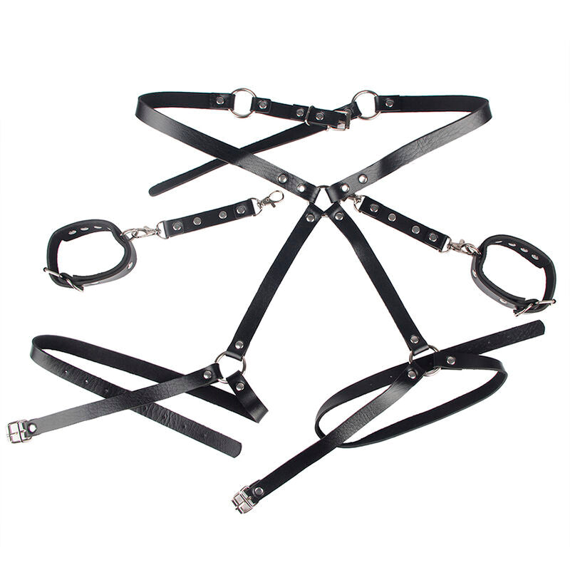 SUBBLIME - 953690 MENOTTES AVEC CEINTURE DE CONTENTION NOIR TAILLE UNIQUE