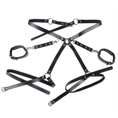 SUBBLIME - 953690 MENOTTES AVEC CEINTURE DE CONTENTION NOIR TAILLE UNIQUE