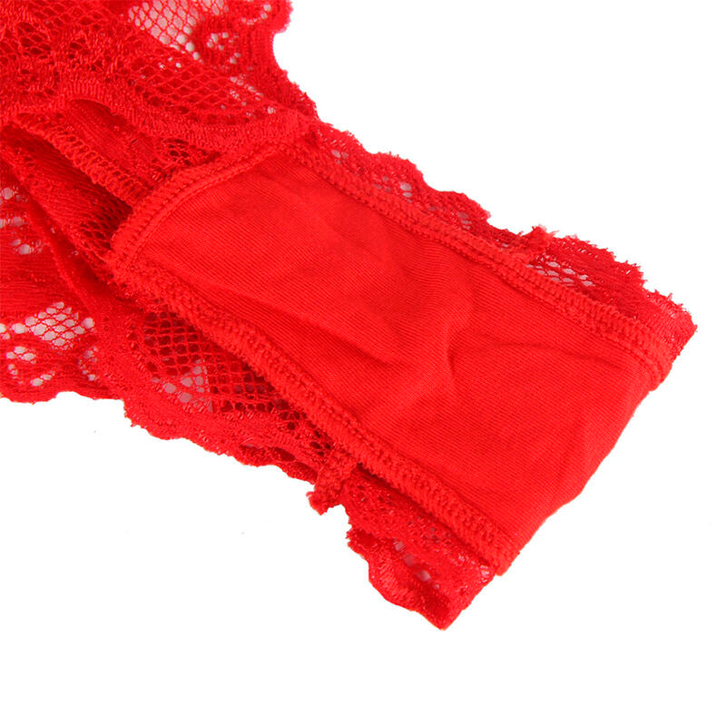 SUBBLIME - 953980 BODY SEXY AVEC VOLANTS + CEINTURE ROUGE L/XL