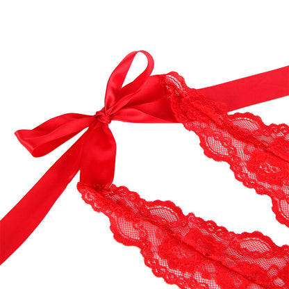 SUBBLIME - 953980 BODY SEXY AVEC VOLANTS + CEINTURE ROUGE L/XL