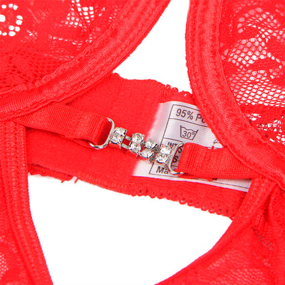 SUBBLIME - 954208 Nuisette en dentelle à bretelles réglables Rouge S/M